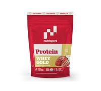 NUTRISPORT - Whey Gold Protein Fresa 500g | Proteína Concentrada de Suero de Leche | Con DigeZyme® para Mejor Absorción | Rápida Digestión | Post Entreno para Crecimiento Muscular