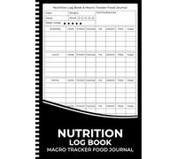 Nutrition Log Book & Macro Tracker Food Journal: Daily Food Intake Log to Track Meals, Calories, Carbs, Protein, Fat, Sugar, Sodium & Fiber