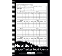 Nutrition Log Book & Macro Tracker Food Journal: Daily Foods Intake Tracking & Calorie Counter For Logging Meals, Protein, Fat, Carbs, Sugar, Sodium, Fiber, And Cholesterol.