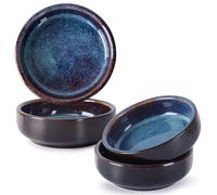 NUTRIUPS Cuencos pequeños de 55 ml, cuencos pequeños para salsas, aperitivos, 10 cm, plato de cerámica para salsa de soja, juego de 4, redondos