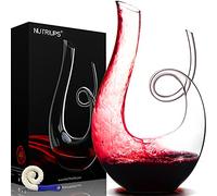 NUTRIUPS Decantador de Vino Sin Plomo Soplado a Mano - Jarra y Aireador para Vino - Accesorios Decanter