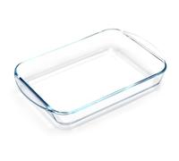 NUTRIUPS Fuente para horno (cristal, 2,6 L, 35 x 23 x 5,5 cm, tamaño grande), diseño de lasaña