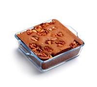 NUTRIUPS Fuente pequeña de cristal para lasaña, 0,4 l, 12 x 12 x 4 cm, apta para horno, microondas