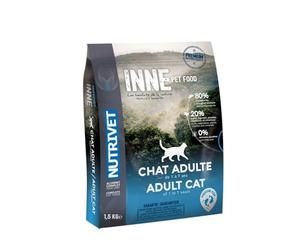 NUTRIVET - INNE Chat - Croquetas sin Cereales - Gato Adulto - Pescado - 80% Ingredientes de Origen Animal - 1.5 kg