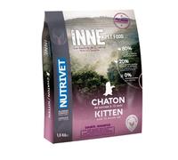 NUTRIVET - INNE CHATON - Croquetas sin Cereales - Gatito - Pollo - 80% Ingredientes Animales - 1.5 kg