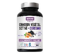 Nutrivie Carbón Vegetal Activado Cúrcuma Vegan 120 comprimidos