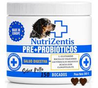 NUTRIZENTIS |Probioticos Perros 300 Uds Repara Flora Intestinal del Perro Refuerza Sistema inmunologico Probióticos para Perros|Fabricados en Europa|300 Masticables Sabor Pollo