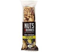 NUTS&BERRI BARRITA Chocolate Negro-Jengibre-Lima, Estándar, Único