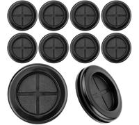 Nuts OT nuts 10 unidades de tapones para carrocería de 25 mm, color negro, arandelas de goma, pasacables impermeables, redondas, de doble cara para protección de cables, protección de alambre