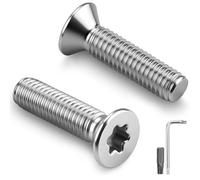 Nuts OT nuts 50 tornillos de cabeza avellanada M3 x 8 mm, tornillos Torx de accionamiento 304, acero inoxidable A2 V2A, rosca completa con llave Torx y destornillador para madera, maquinaria