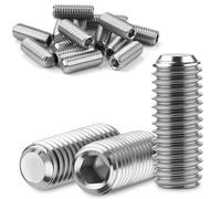 Nuts OT nuts Tornillos prisioneros M6 x 40 mm, DIN 913 304, acero inoxidable A2 V2A, tornillos prisioneros con hexágono interior y cabeza redonda cónica, tornillo hexagonal para montaje y reparación