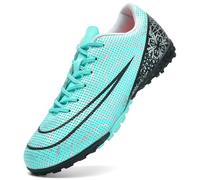 NUTTOPL Zapatillas de Fútbol para Hombre Aire Libre Atletismo Training Calzado Profesionales Entrenamiento Calzado de Fútbol Low-Top Spike Zapatillas Deportivas de Fútbol Turquesa 45 EU