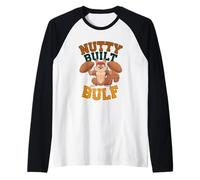 Nutty Built Buff Muscle Squirrel Diversión Camiseta Manga Raglan