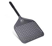 NUTUNI Pala para pizza, pala para pizza de aluminio anodizado duro con mango de buen agarre, raspador para pizza perforada para pizzas, pan, tartas caseras, 30 cm