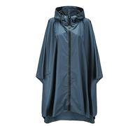 NUUR Poncho de lluvia para mujer, unisex, capa con capucha impermeable y reutilizable para festivales, senderismo, ciclismo, exterior, multiusos, azul marino, Talla única