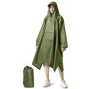 NUUR Poncho de lluvia para mujeres adultas, chaqueta impermeable y reutilizable con capucha y bolsillos, para senderismo, talla única