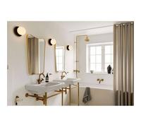 Nuura Aps Aplique de pared Nuura Liila 1 Medium, negro/ópal. IP44, G9