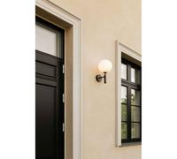 Nuura Aps Aplique para exterior Nuura Miira, Ø 20 cm, bronce oscuro/ópal