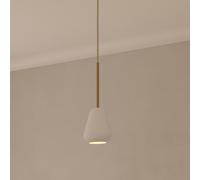 Nuura Aps Lámpara colgante Nuura Anoli Foco, Ø 10 cm, blanco/dorado, metal