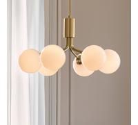 Nuura Aps Lámpara colgante Nuura Apiales 6, Ø 50 cm, color latón/ópalo