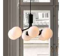 Nuura Aps Lámpara colgante Nuura Apiales 6, Ø 50 cm, negro/ópal