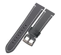 NuUwai Correa De Reloj De Cuero Genuino De Piel De Vaca 18 20 22 24mm Hombres Mujeres Grueso Hecho A Mano Retro Correa De Reloj Hebillas De Metal (Color : Blue black clasp, Size : 20mm)