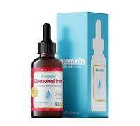 Nuvamin - Gotas de hierro liposomal líquido para bebés, niños pequeños, niños y adultos, 2 onzas líquidas (60 ml), 120 porciones diarias. Gran sabor, totalmente natural, vegano, sin regusto metálico