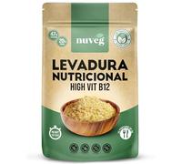 NUVEG Levadura Nutricional B12, Alto Contenido en Fibra, Levadura Nutritiva en Copos Rica en Vitamina B y Proteínas 47%, Nutritional Yeast Sin Gluten, Sin Azucar, Ideal para Queso Vegano, Pack 2, 250g