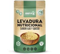 NUVEG Levadura Nutricional Sabor Queso y Ajo, Levadura Nutritiva en Copos Rica en Vitamina B y Proteínas 42%, Nutritional Yeast Sin Gluten, Sin Azucar, Ideal para Queso Vegano, Pack 2, 250g