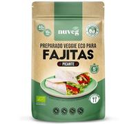 NUVEG Preparado Veggie para Fajitas Picante, Proteína Vegana sin Gluten y Bio, Comida Preparada Vegan Rica en Fibra Soluble y Alto en Proteína Vegetal, Pack 2, 240 g