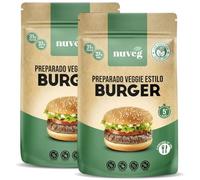 NUVEG Preparado Veggie para Hamburguesa Vegetal, Dieta Vegana y Vegetariana, Alto en Proteínas y Fibra, Sin Gluten y Sin Lactosa, Comida Preparada en Conserva, Fácil y Rápida, Pack 2, 270g