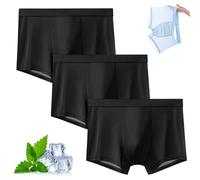 Nuvellor - Ropa interior de seda ultra cómoda, transpirable, sin costuras, alta elasticidad, 3pcs-b, L