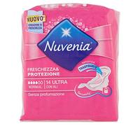 Nuvenia Compresas con alas, Normal Con sfit0as Ultra Fina - 4 paquetes integrado 56 Compresas