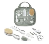 Nuvita 1146 | Set Completo para el Cuidado del Bebé | Neceser de Baño | Belleza para Bebés | Tijeras para Uñas y Cabello Sin BPA | Marca de la UE | Sage Green