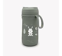 Nuvita 4440 | Recipiente térmico con boquilla de silicona y pajita | Recipiente aislante para líquidos | Botella portátil | Termos bebidas calientes y frías | Contenedor 350 ml | Sage Green