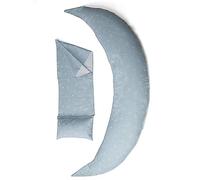 Nuvita 7100 DreamWizard Cojin Lactancia & Almohada Embarazo - 12 en 1 con Soporte Lumbar Ajustable - Funda 100% Algodon Desenfundable y Lavable - con Microperlas (Grey Star)