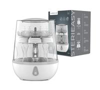 Nuvita Sterieasy 1083 - Esterilizador Biberon A Vapor Eléctrico - Hasta 6 Biberones En Solo 6 Minutos - Bandeja Acero Inoxidable Fácil De Limpiar - Sin Bpa - Marca Europea, Multicolor