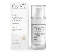 Nuvò - Crema Contorno Ojos Bolsas y Ojeras, de Baba de Caracol 72%, 30 ml | con Ácido Hialurónico y Vitamina E, Hidratación Profunda para Contorno Ojos y Protección Antioxidante, Made in Italy