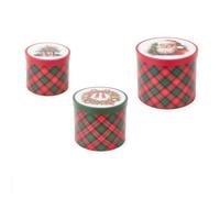 Nuvole di Stoffa Juego de 3 cajas navideñas redondas "Christmas is Coming" 20/23/26 cm Variante: A