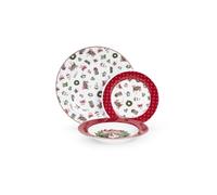 Nuvole di stoffa Juego de platos de 6 plazas, juego de 18 platos "Storia di Natale" D26/19/21 cm Variante: A