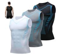 Nuvraa V2 Compression Vest, 2025 New EvolvOff V Men Shaper Shirt,Feel The Power of Confidence, Energy & Strength (3-Pcs-A, XL)