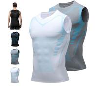Nuvraa V2 Compression Vest, 2025 New EvolvOff V Men Shaper Shirt,Feel The Power of Confidence, Energy & Strength (2-Pcs-B, 2XL)