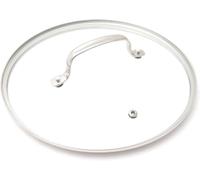 Nuwave 17,5cm tapa ventilada de vidrio templado para cazuela de 1,9L, apta para horno hasta 176,67°C, resistente a roturas, apta para lavavajillas, con borde y mango de acero inoxidable