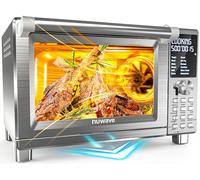Nuwave Bravo XL Pro Air Freyer Horno tostador con parrilla combinada, nuevo sistema de convección ultrarrápido 2024, 35% más crujiente, 2 veces más uniformes, 142 preestablecidos, 50-500F, sonda más