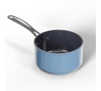 Nuwave Cacerola 1,9L en Cerámica Antiadherente Duralon Blue en Azul Acogedor, sin PFAS, Compatible con Inducción, Apta para Lavavajillas y Horno, Asas Stay Cool, Resistente a los Arañazos