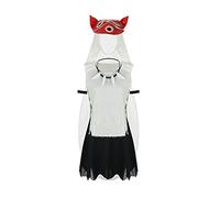 NUWIND Disfraz completo de princesa Mononoke San para mujer, disfraz para Halloween, carnaval, accesorios de fiesta, negro, blanco, M