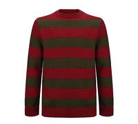 NUWIND Freddy Krueger Pullover Suéter a rayas de punto Jumper Nightmare on Elm Street Adultos Disfraz para Halloween Carnaval Cosplay Fiesta(nueva version, S-M)