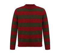 NUWIND Niños Freddy Krueger Rojo Verde Suéter a rayas de punto Jumper Nightmare on Elm Street Cosplay Halloween Carnaval Traje de Fiesta (140)