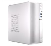 Nuwo Cuarzo QH300 Caja de PC compacta Micro ATX sin fuente de alimentación, compatible con MicroATX y Mini-ITX, refrigeración frontal, USB 3.0 y Type-C, blanco