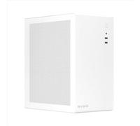 Nuwo Eguera A123 - Carcasa compacta MicroATX para PC de sobremesa Office Mini Tower 0,6 mm SPCC, USB 3.0, Paneles Laterales de Malla, Blanco